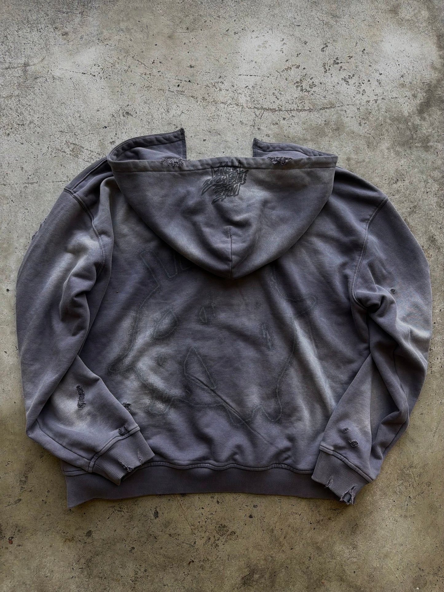 Distressed "Skull Hoodie"